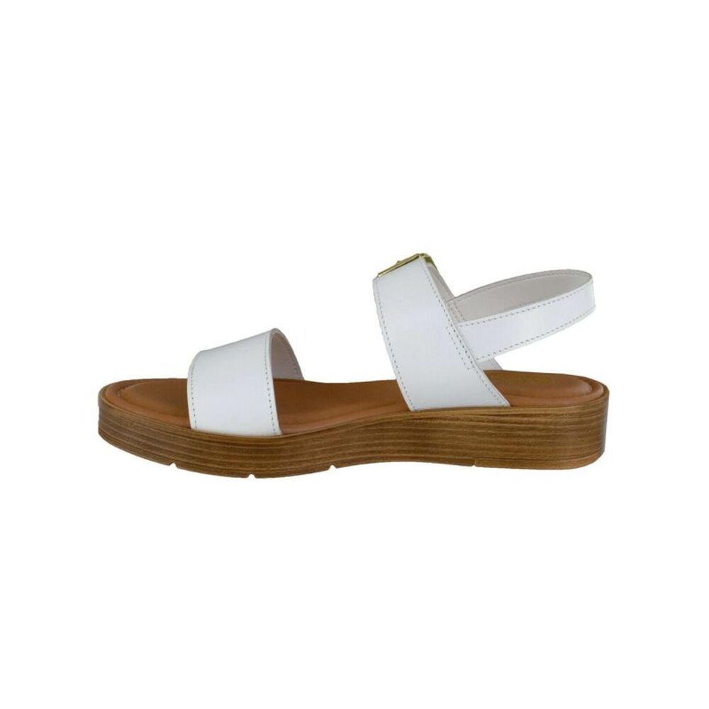 BELLA VITA Womens White Adjustable Strap Tay-italy Buckle Sandals 6 Extra Wide - Picture 4 of 4
